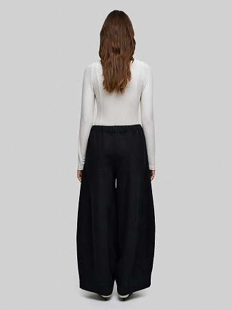 Брюки багги из шерсти