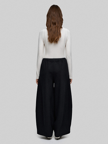 Брюки багги из шерсти