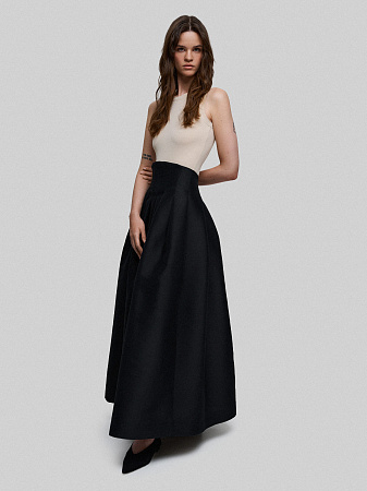 Длинная юбка А-силуэта