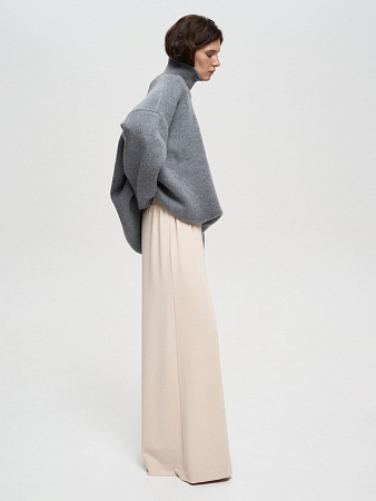 Трикотажные брюки в мелкий рубчик