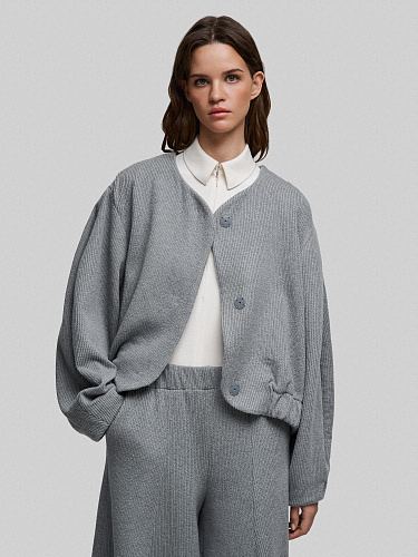 Трикотажный бомбер