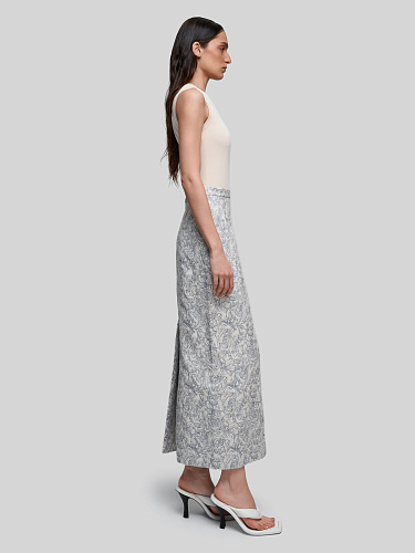 Юбка миди с принтом &amp;quot;Розы&amp;quot;