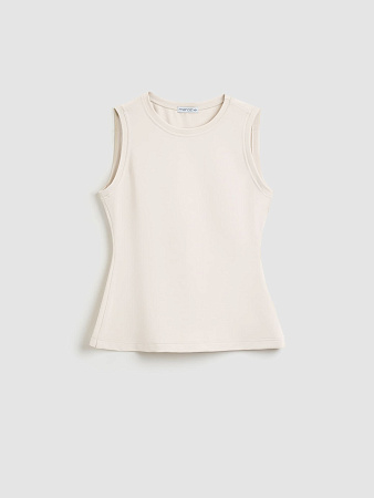 Базовая майка в мелкий рубчик