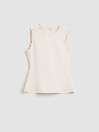 Базовая майка в мелкий рубчик