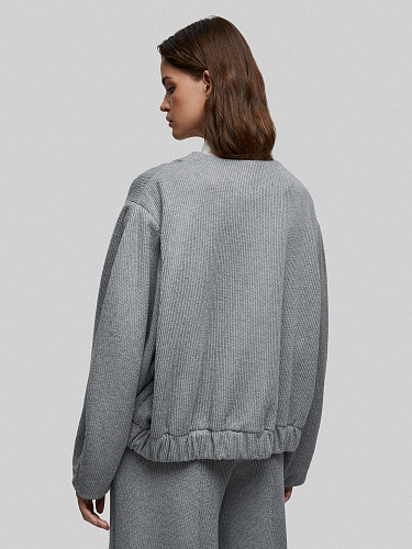 Трикотажный бомбер