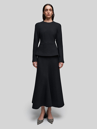 Джемпер с баской из шерсти