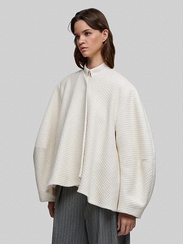 Свободное полупальто из твида