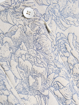 Юбка миди с принтом "Розы"