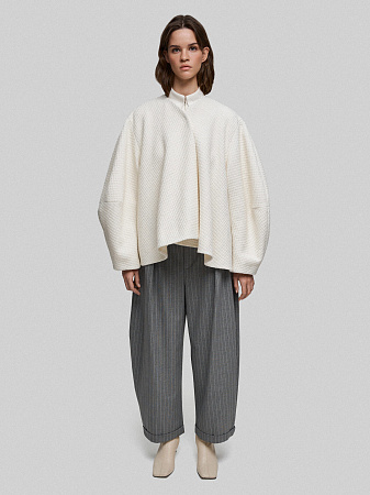 Свободное полупальто из твида