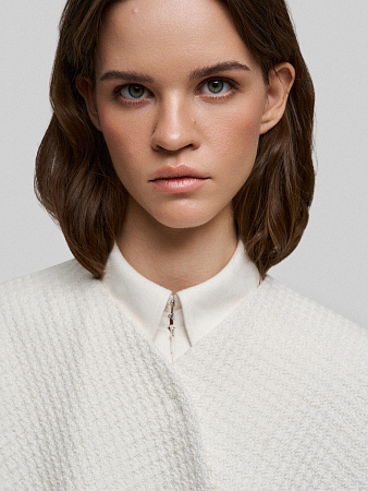 Свободное полупальто из твида