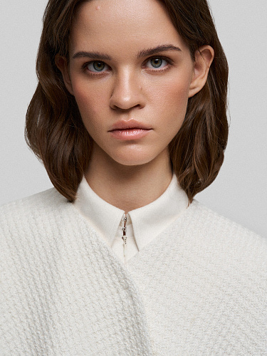 Свободное полупальто из твида