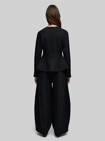 Джемпер с баской из шерсти