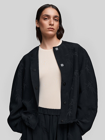 Бомбер с принтом "Бамбук"