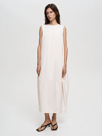Платье свободного кроя без рукавов