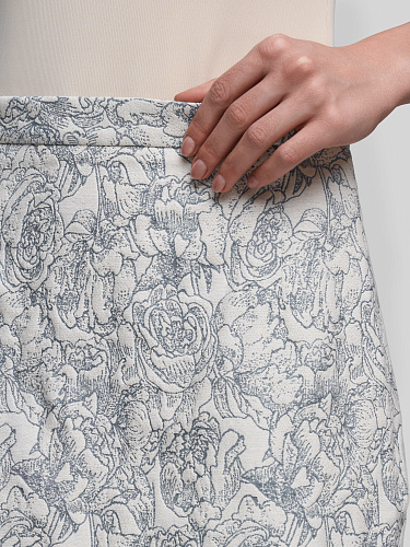 Юбка миди с принтом &amp;quot;Розы&amp;quot;