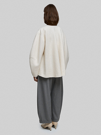 Свободное полупальто из твида