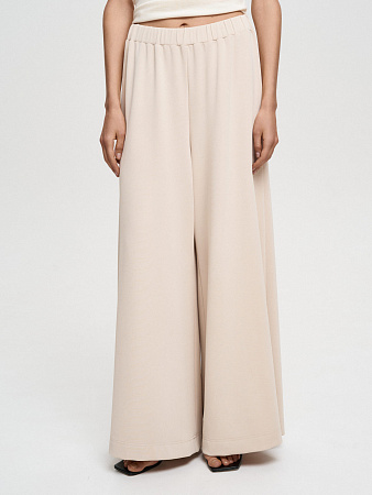 Трикотажные брюки в мелкий рубчик