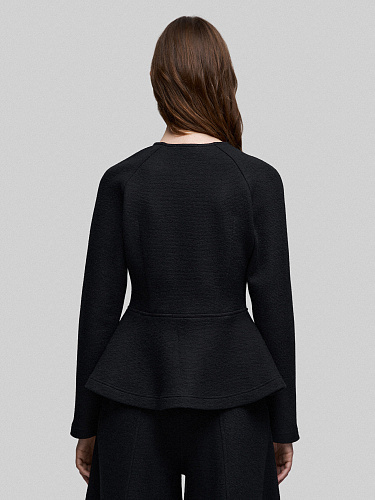 Джемпер с баской из шерсти