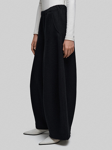 Брюки багги из шерсти