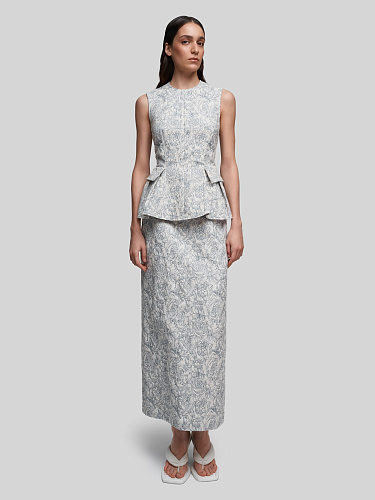 Юбка миди с принтом &amp;quot;Розы&amp;quot;